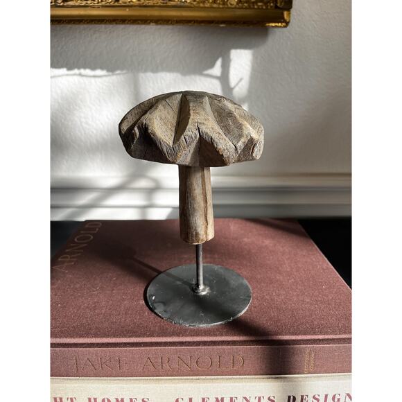 Vintage Wooden Spice Grinder on Stand - Picture 2 of 6